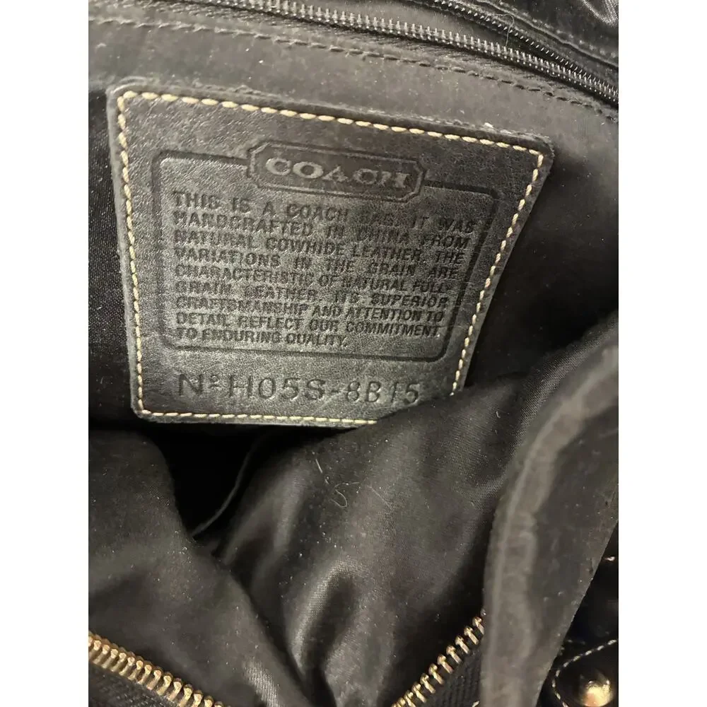 Coach Hamptons Bag Purse Horse Bit Hobo Black Gold Hardware Vtg Equestrian